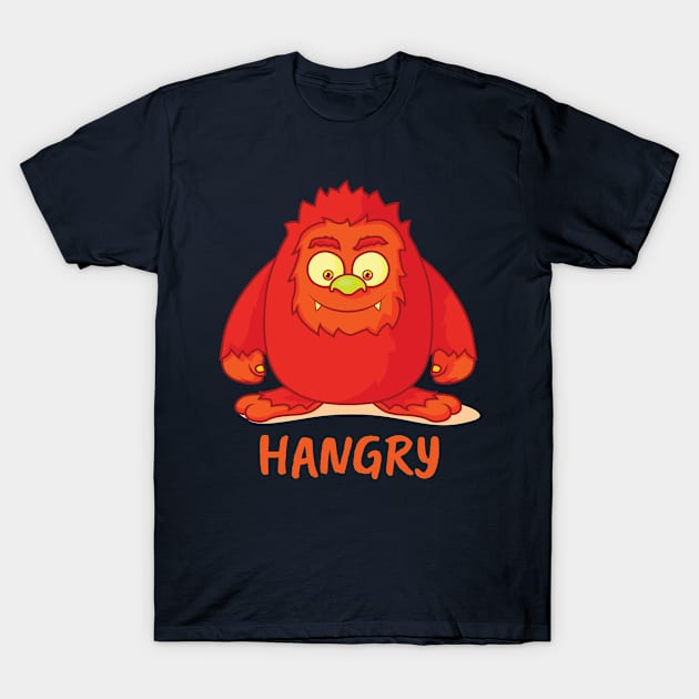 Hangry Monster | Funny Diet Tees & Weight Loss Shirts for Hungry People T-Shirt by teemaniac